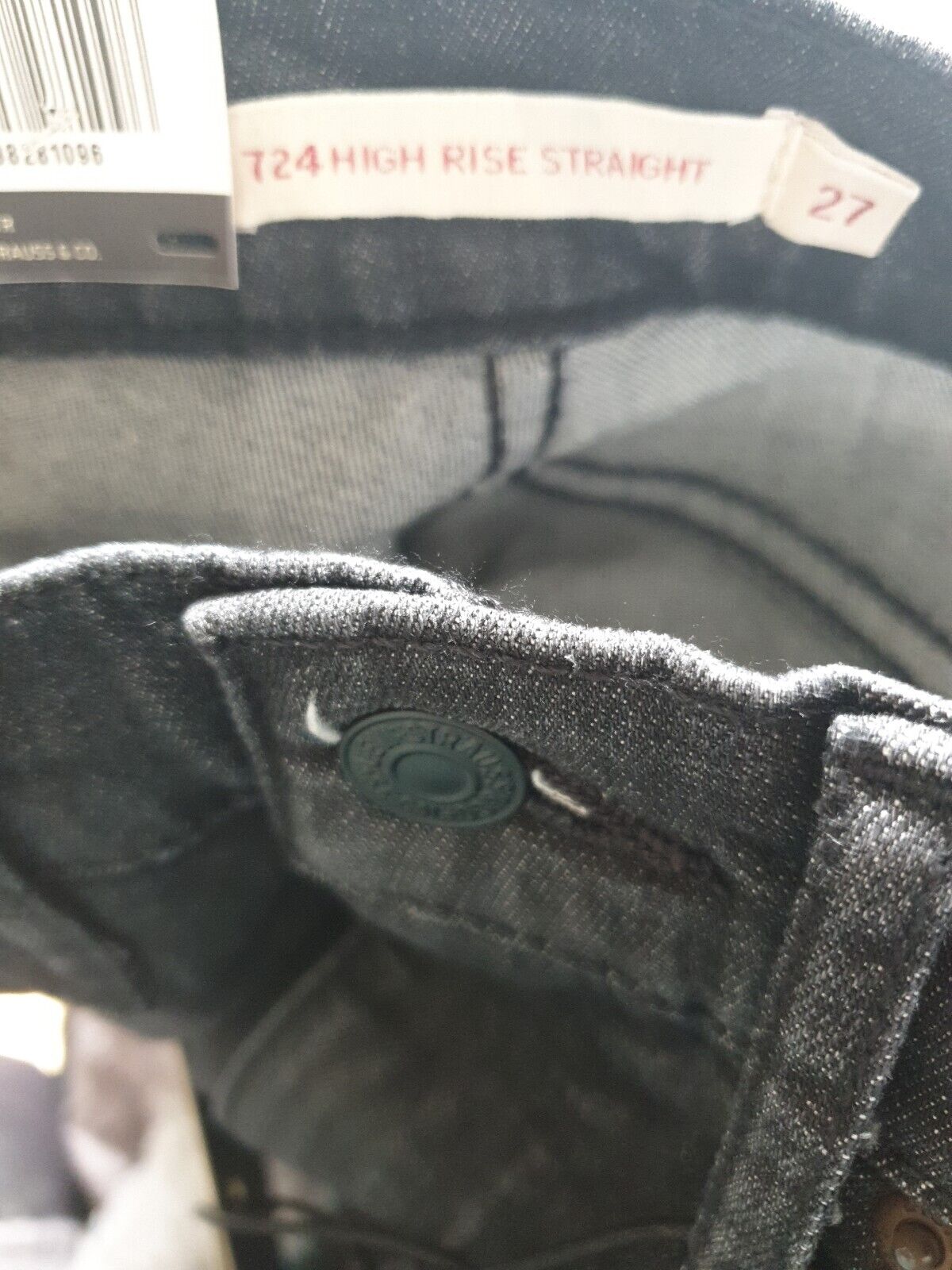 Levi's 724 High Rise Straight Jean- Grey. W27xL32.