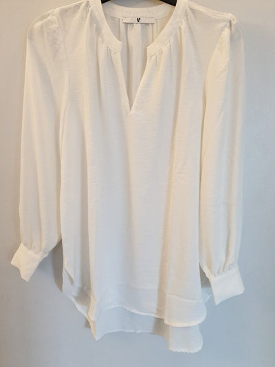 Cream Blouse Long Sleeve Uk12****Ref V555