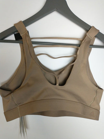 Adidas CF L Sto Brown Medium Support Sports Bra Size Large **** V146 - Big_Stock_Clearance