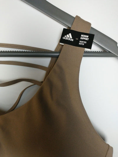 Adidas CF L Sto Brown Medium Support Sports Bra Size Large **** V146 - Big_Stock_Clearance