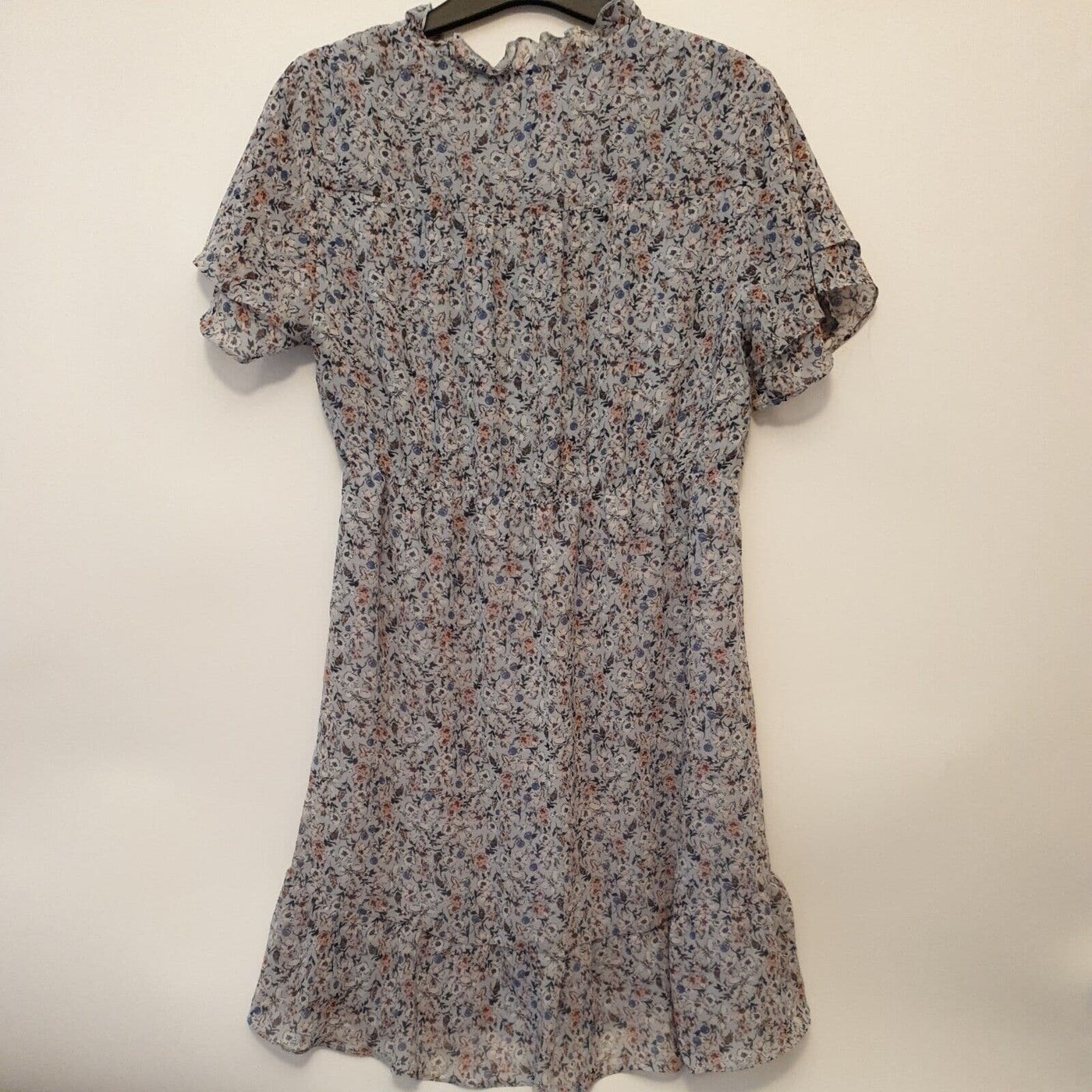 Apricot Blue Floral Dress Uk12****Ref V156 - Big_Stock_Clearance