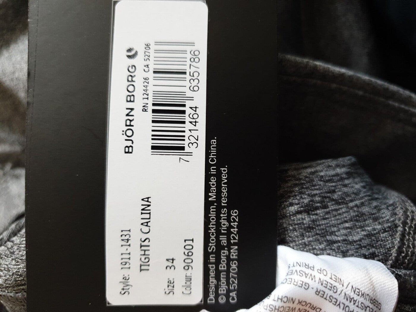 bjorn borg Calina Grey Contrast Panel Leggings Size 34 Ref K9 - Big_Stock_Clearance